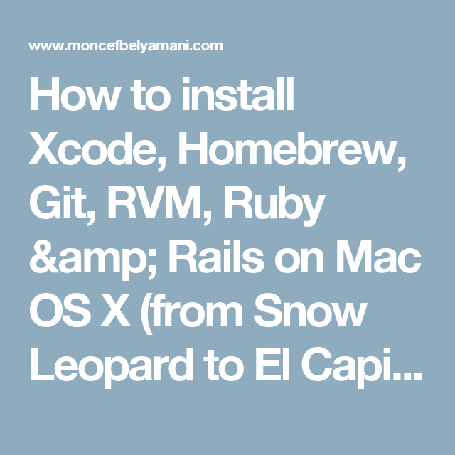 Xcode java homebrew for mac
